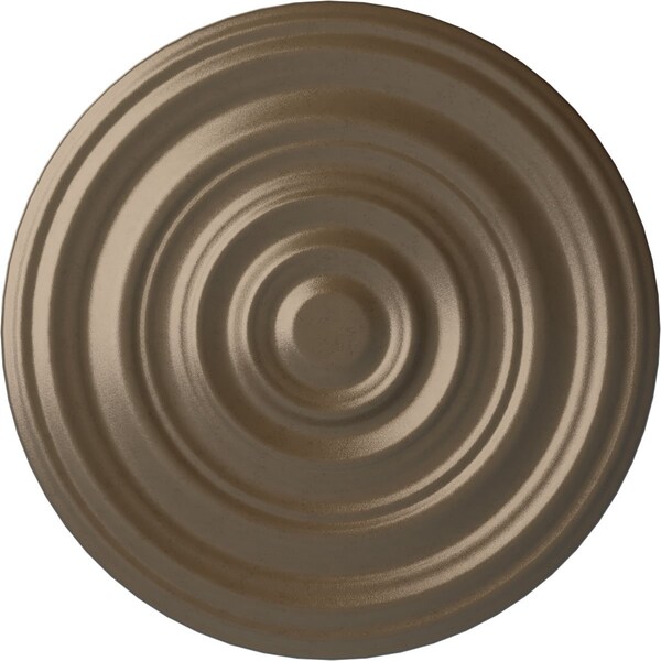 Ekena Millwork Carton Smooth Ceiling Medallion (Fits Canopies up to 9 1/8"), 29 1/8"OD x 1 1/2"P, Warm Silver CM29CAWSS - main